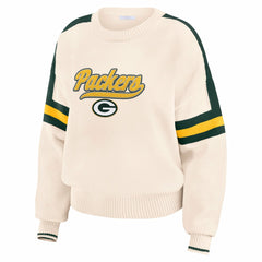 WEAR by Erin Andrews Women's Stripe Pullover Sweater - Green Bay Packers