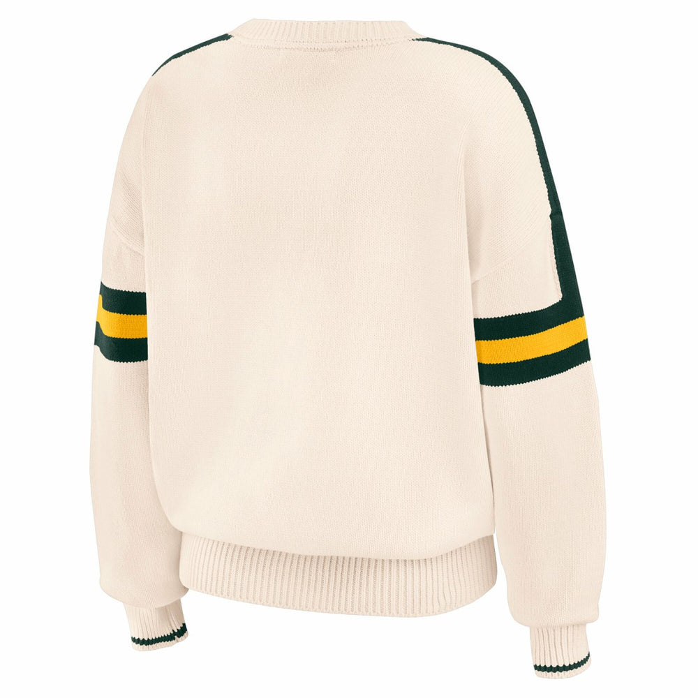 WEAR by Erin Andrews Women's Stripe Pullover Sweater - Green Bay Packers