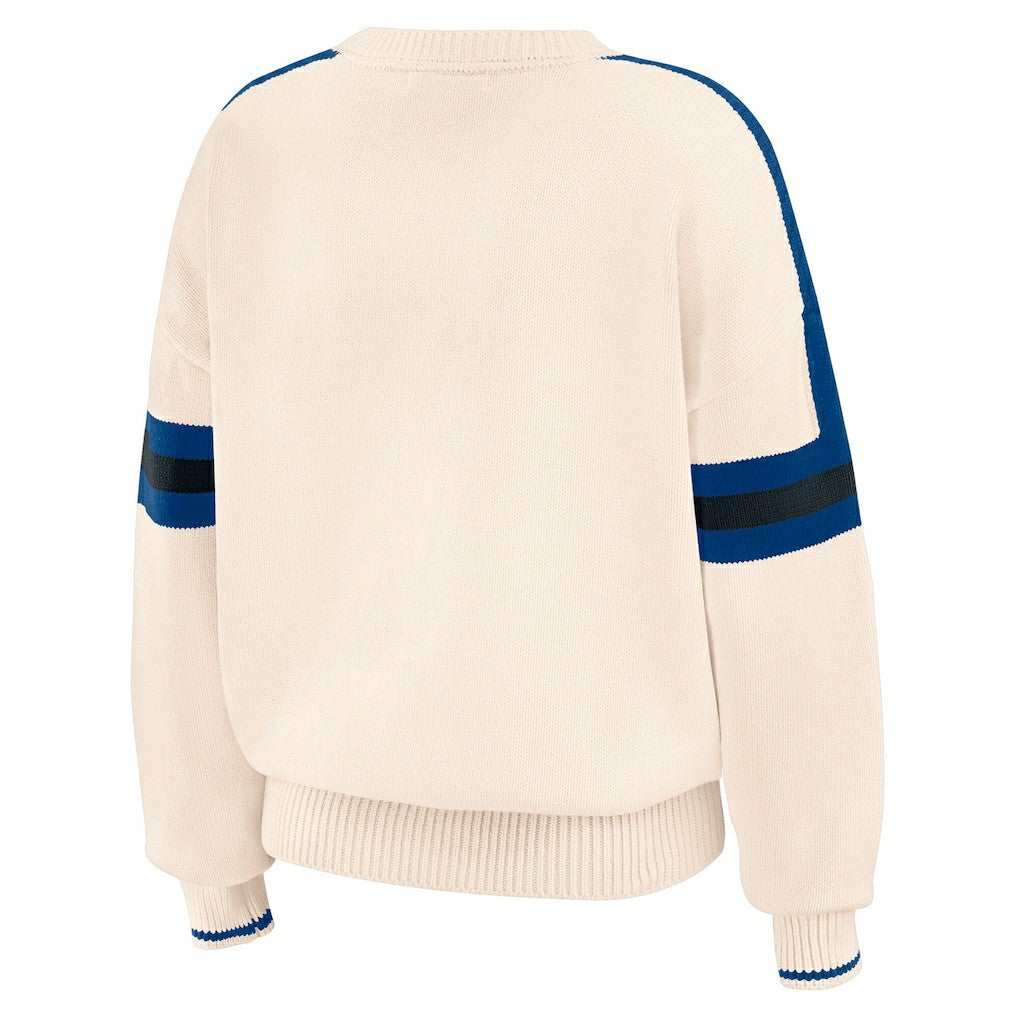 WEAR by Erin Andrews Women's Stripe Pullover Sweater - Indianapolis Colts