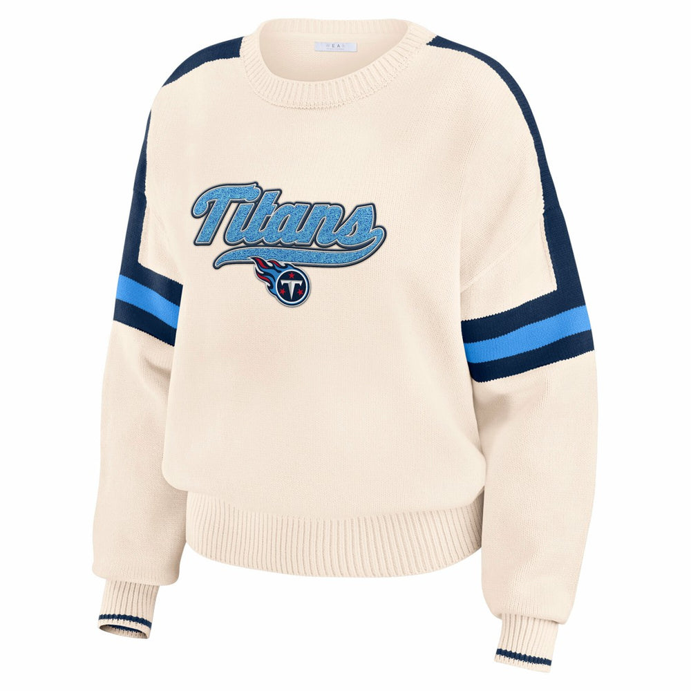 WEAR by Erin Andrews Women's Stripe Pullover Sweater - Tennessee Titans