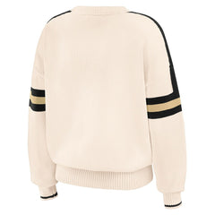 WEAR by Erin Andrews Women's Stripe Pullover Sweater - New Orleans Saints