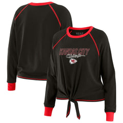 WEAR by Erin Andrews Women's Tie-Front Long Sleeve T-Shirt - Kansas City Chiefs
