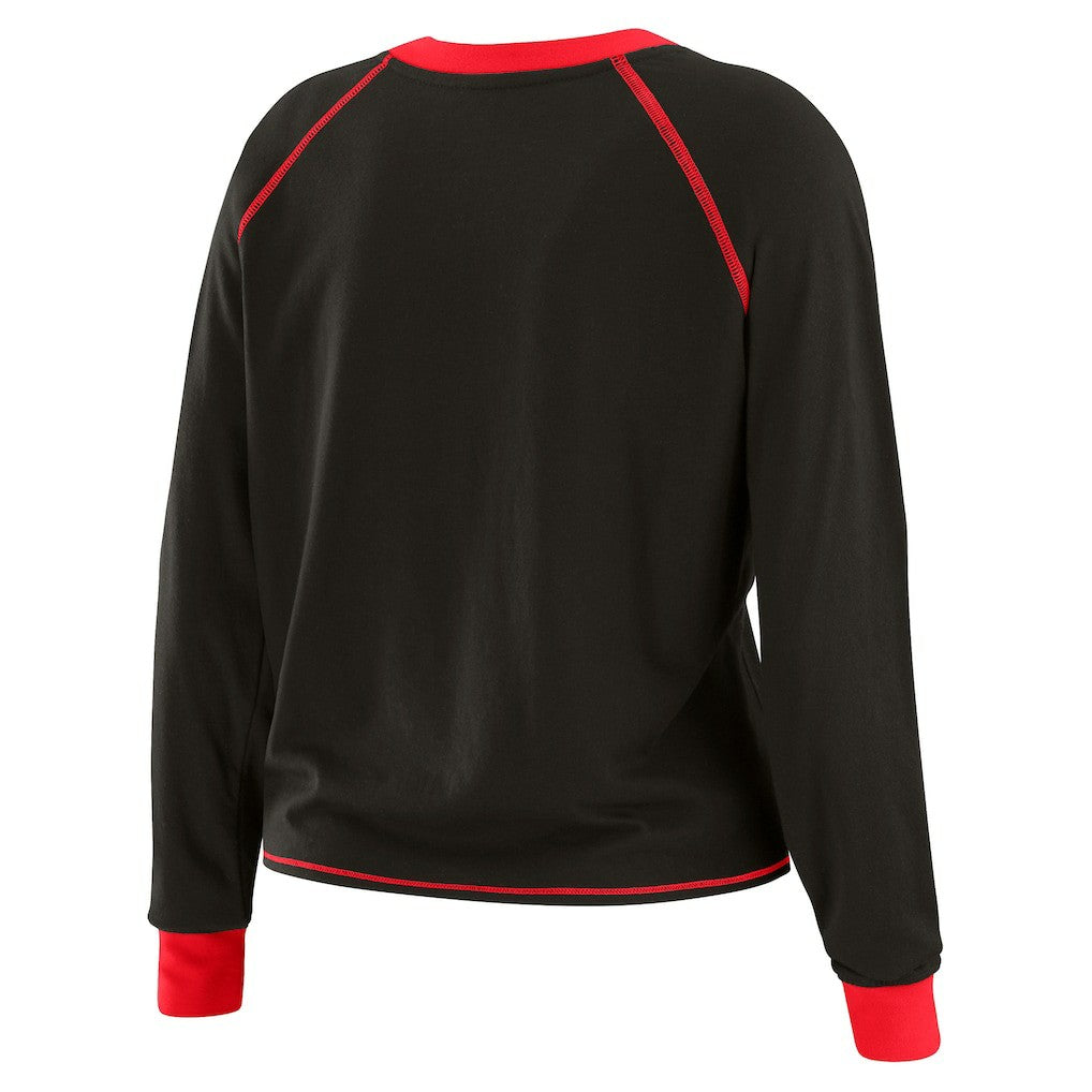 WEAR by Erin Andrews Women's Tie-Front Long Sleeve T-Shirt - Kansas City Chiefs