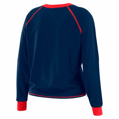 WEAR by Erin Andrews Women's Tie-Front Long Sleeve T-Shirt - New York Giants