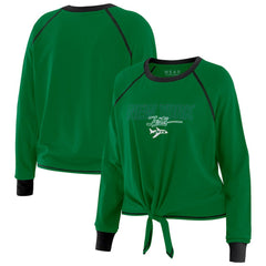WEAR by Erin Andrews Women's Tie-Front Long Sleeve T-Shirt - New York Jets