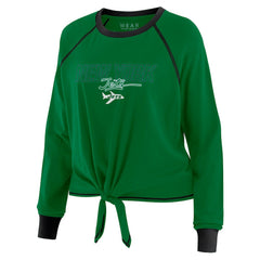 WEAR by Erin Andrews Women's Tie-Front Long Sleeve T-Shirt - New York Jets