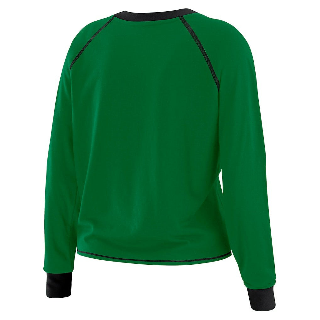 WEAR by Erin Andrews Women's Tie-Front Long Sleeve T-Shirt - New York Jets