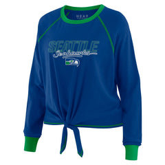 WEAR by Erin Andrews Women's Tie-Front Long Sleeve T-Shirt - Seattle Seahawks