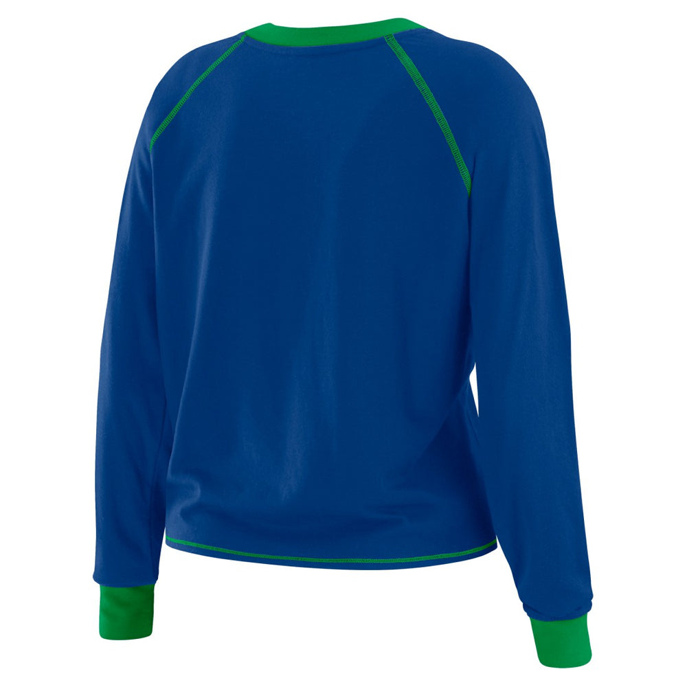 WEAR by Erin Andrews Women's Tie-Front Long Sleeve T-Shirt - Seattle Seahawks