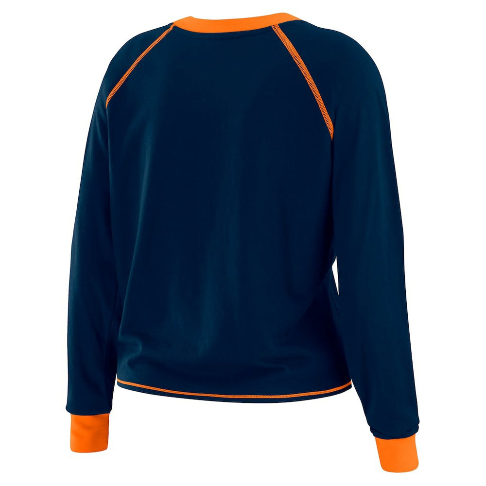 WEAR by Erin Andrews Women's Tie-Front Long Sleeve T-Shirt - Chicago Bears