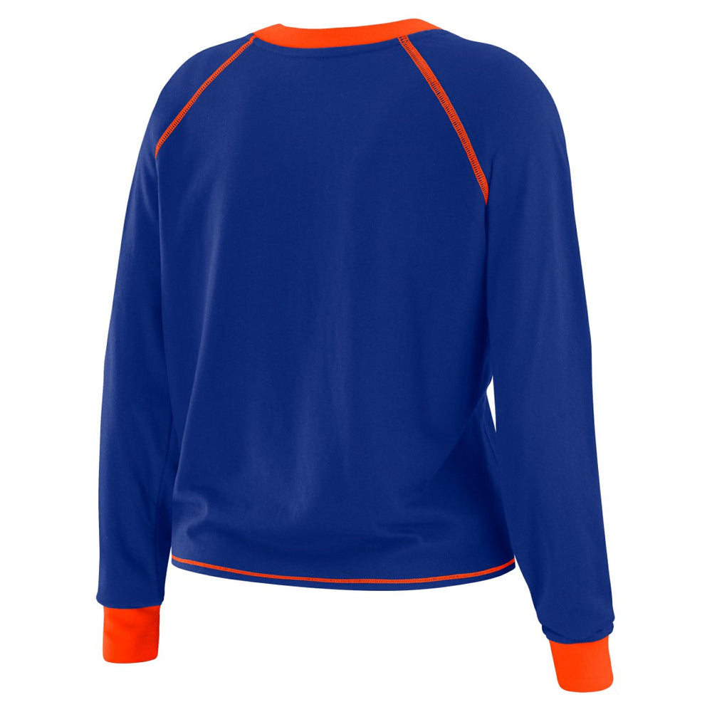 WEAR by Erin Andrews Women's Tie-Front Long Sleeve T-Shirt - Denver Broncos
