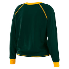 WEAR by Erin Andrews Women's Tie-Front Long Sleeve T-Shirt - Green Bay Packers