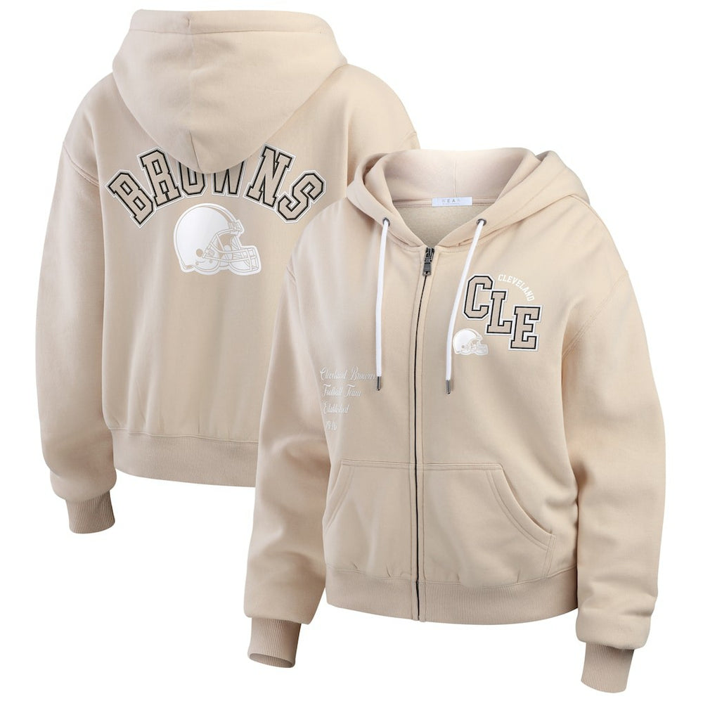 WEAR by Erin Andrews Women's Tonal Full-Zip Hoodie - Cleveland Browns