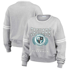 WEAR by Erin Andrews Women's Cropped Pullover Sweatshirt - Jacksonville Jaguars