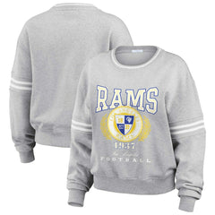 WEAR by Erin Andrews Women's Cropped Pullover Sweatshirt - Los Angeles Rams
