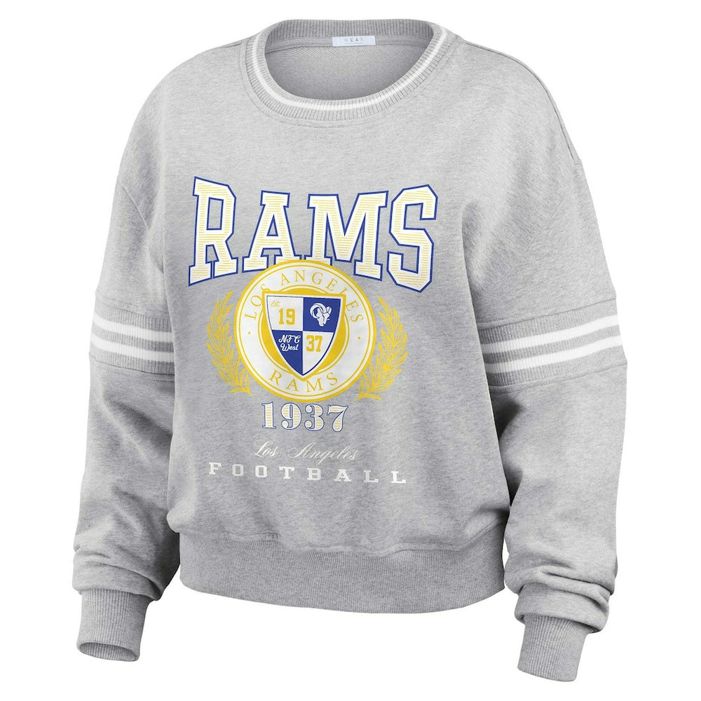 WEAR by Erin Andrews Women's Cropped Pullover Sweatshirt - Los Angeles Rams