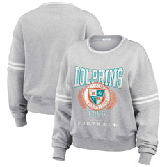WEAR by Erin Andrews Women's Cropped Pullover Sweatshirt - Miami Dolphins