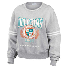 WEAR by Erin Andrews Women's Cropped Pullover Sweatshirt - Miami Dolphins