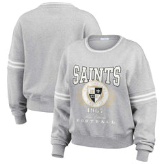WEAR by Erin Andrews Women's Cropped Pullover Sweatshirt - New Orleans Saints