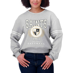 WEAR by Erin Andrews Women's Cropped Pullover Sweatshirt - New Orleans Saints