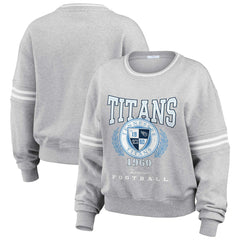 WEAR by Erin Andrews Women's Cropped Pullover Sweatshirt - Tennessee Titans