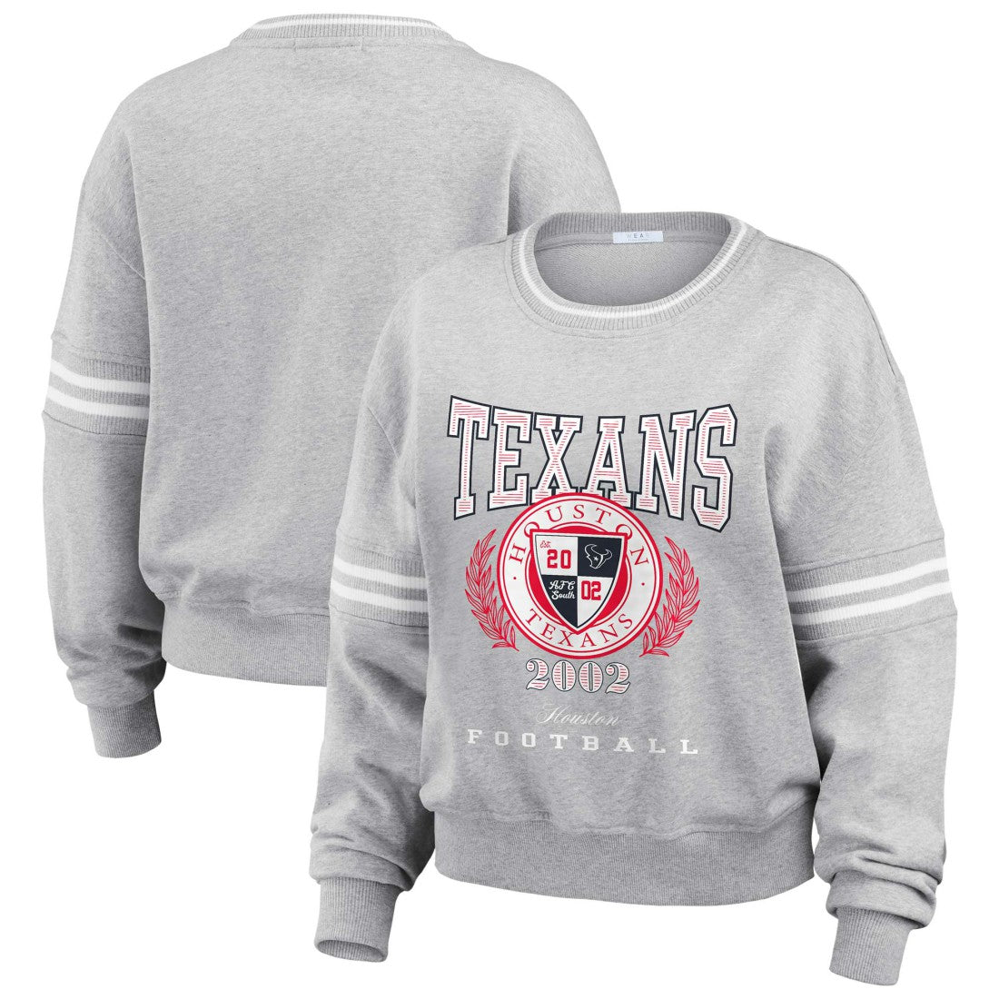 WEAR by Erin Andrews Women's Cropped Pullover Sweatshirt - Houston Texans