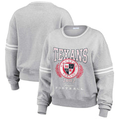 WEAR by Erin Andrews Women's Cropped Pullover Sweatshirt - Houston Texans