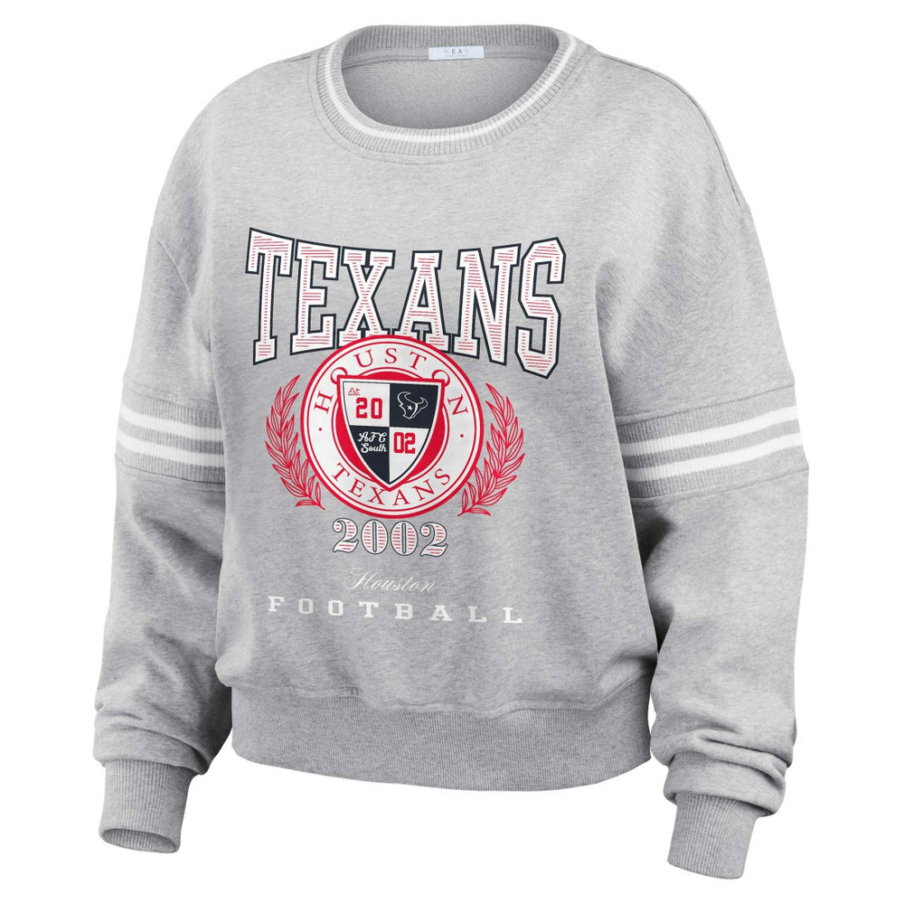 WEAR by Erin Andrews Women's Cropped Pullover Sweatshirt - Houston Texans