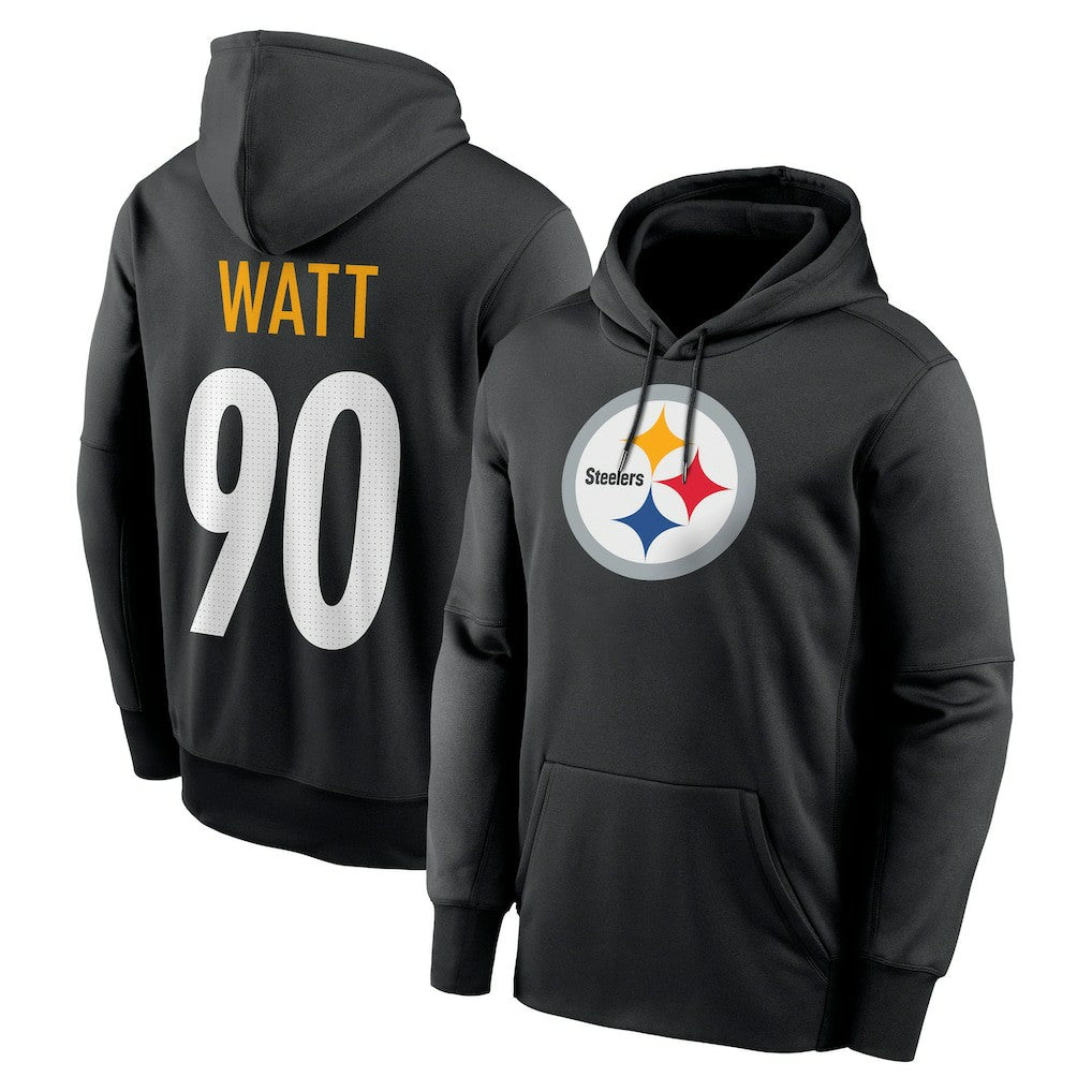 T.J. Watt  Player Name & Number Therma Hoodie - Pittsburgh Steelers