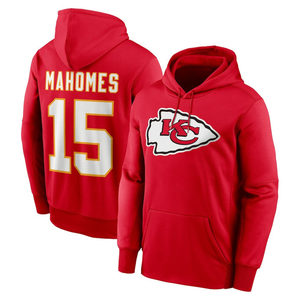 Patrick Mahomes  Player Name & Number Therma Hoodie - Kansas City Chiefs