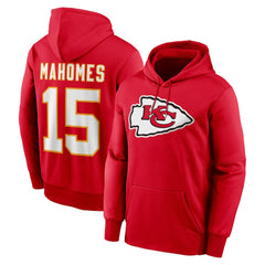 Patrick Mahomes  Player Name & Number Therma Hoodie - Kansas City Chiefs