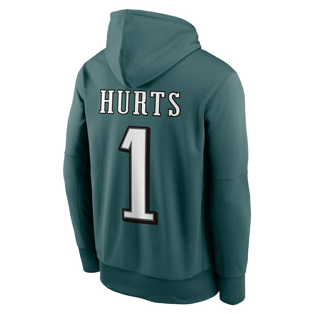 Jalen Hurts  Player Name & Number Therma Hoodie - Philadelphia Eagles