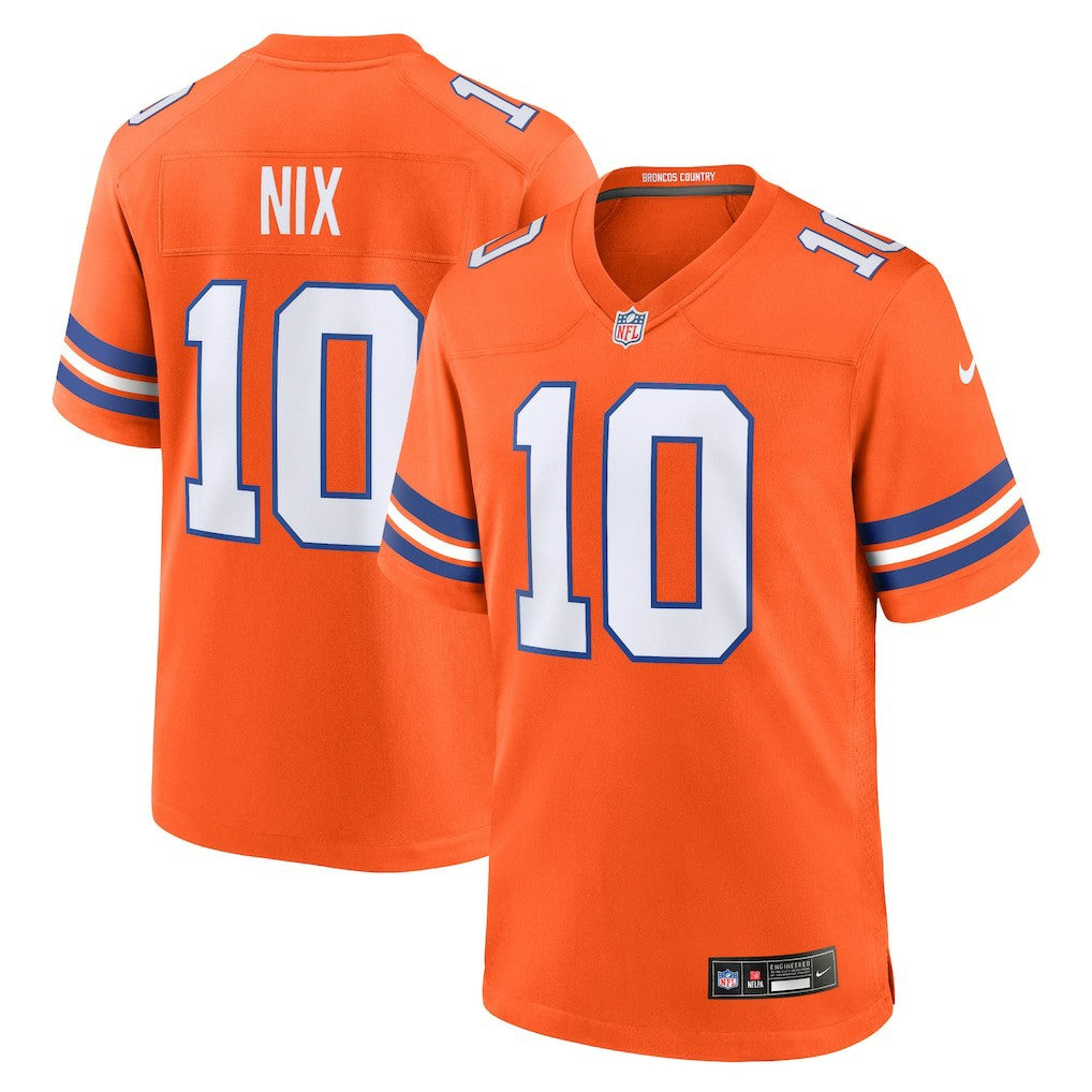 Bo Nix  Mile High Collection 1977 Throwback Player Game Jersey - Denver Broncos