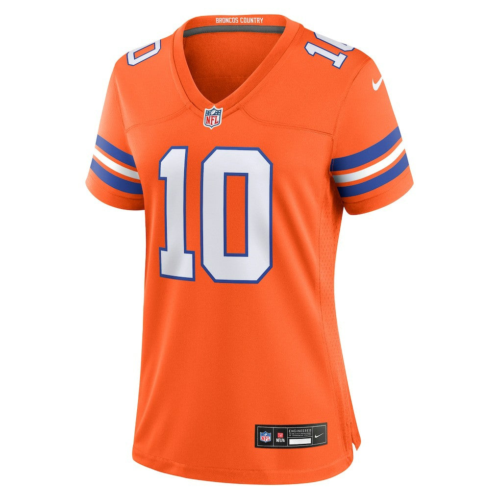 Bo Nix  Women's Mile High Collection 1977 Throwback Player Game Jersey - Denver Broncos