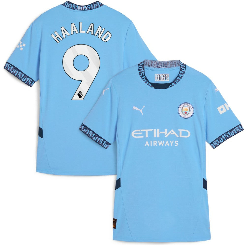 Erling Haaland Manchester City Women's 2024/25 Home Replica Player Jersey - Puma Light Blue