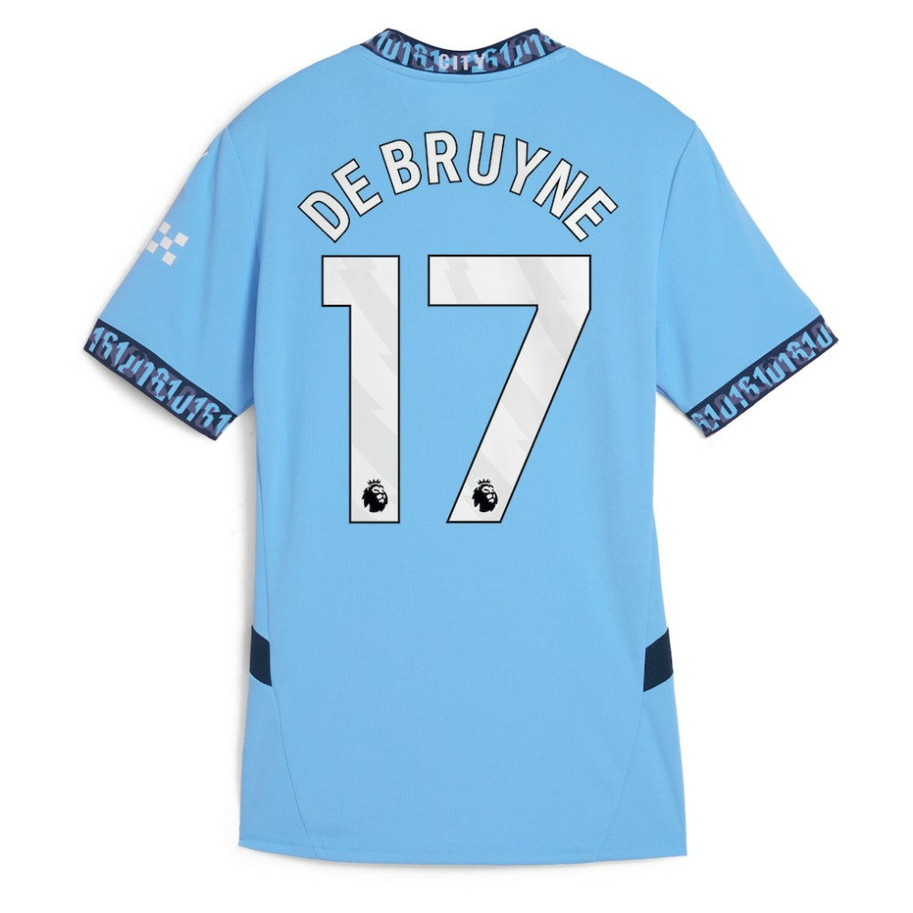 Kevin De Bruyne Manchester City Women's 2024/25 Home Replica Player Jersey - Puma Light Blue