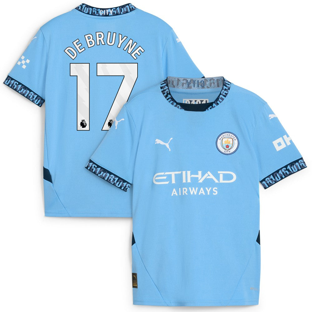 Kevin De Bruyne Manchester City Youth 2024/25 Home Replica Player Jersey - Puma Light Blue