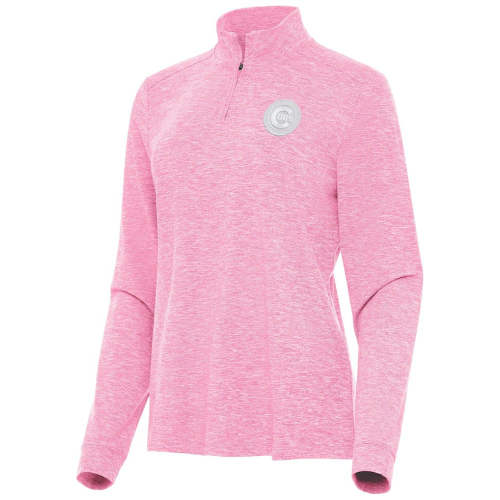 MLB Chicago Cubs Antigua Women's Mentor Lightweight Mock Neck Quarter-Zip Top