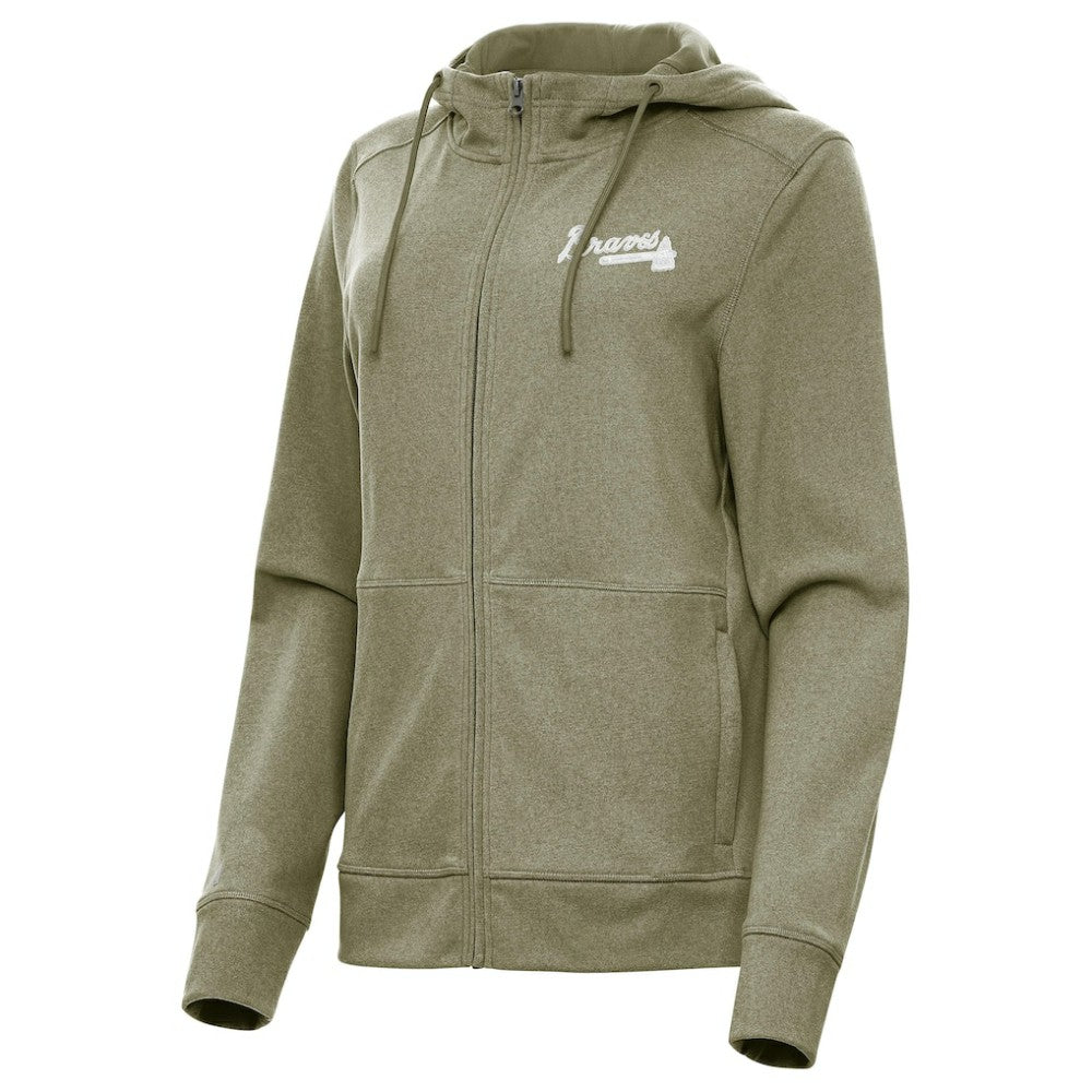 MLB Atlanta Braves Antigua Women's Seeker Full-Zip Hoodie Jacket