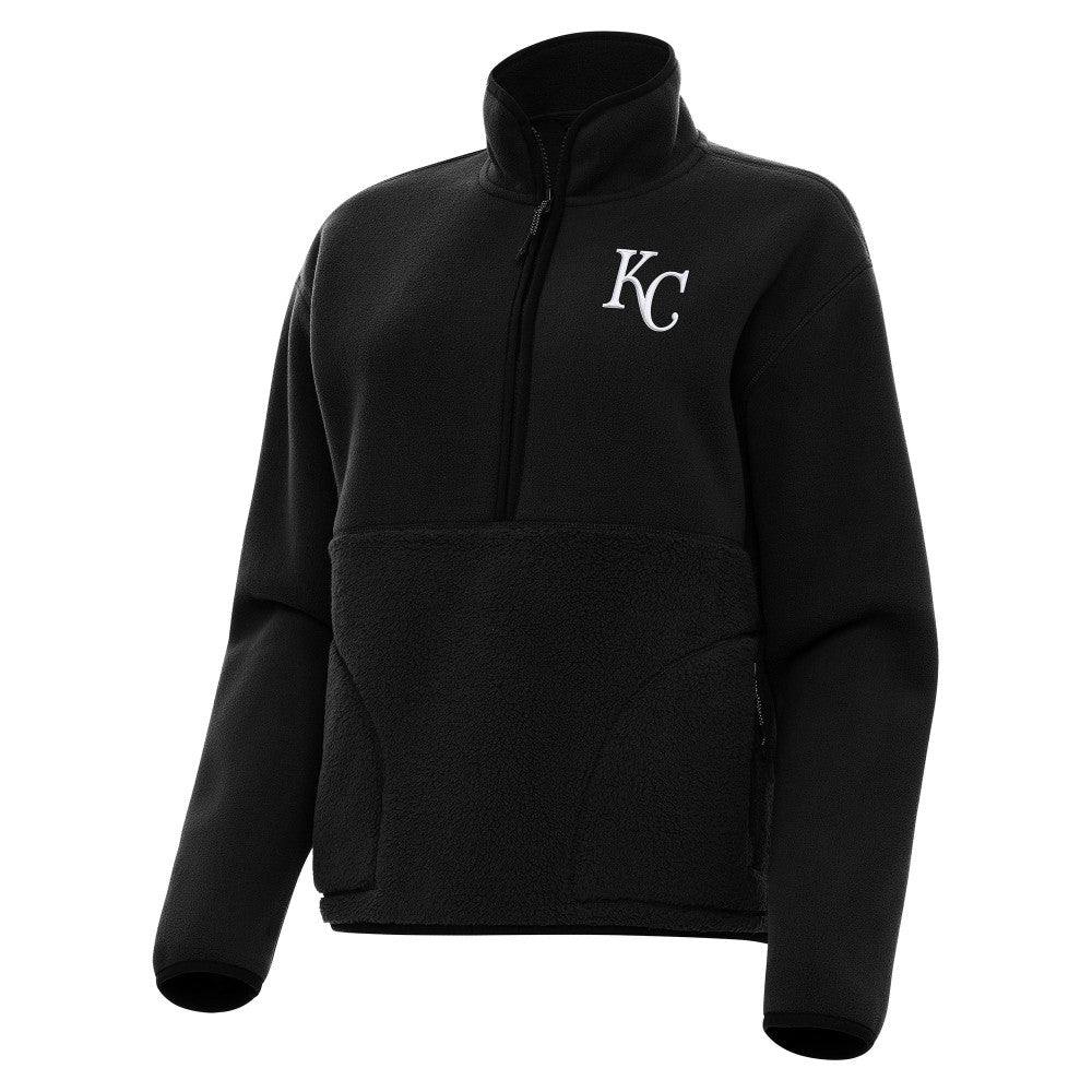 MLB Kansas City Royals Antigua Women's Figure Half-Zip Sweatshirt