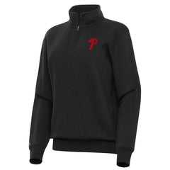 MLB Philadelphia Phillies Antigua Women's Victory Quarter-Zip Sweatshirt