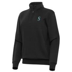 MLB Seattle Mariners Antigua Women's Victory Quarter-Zip Sweatshirt
