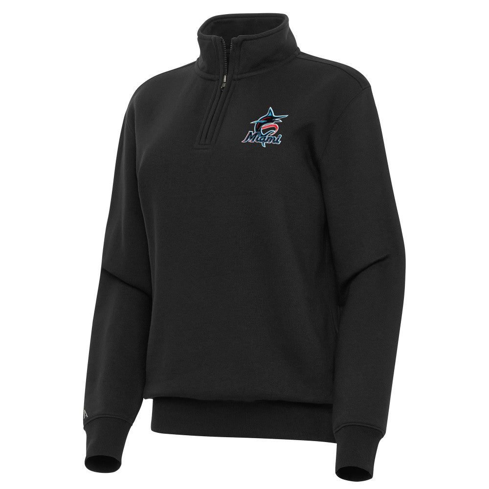 MLB Miami Marlins Antigua Women's Victory Quarter-Zip Sweatshirt
