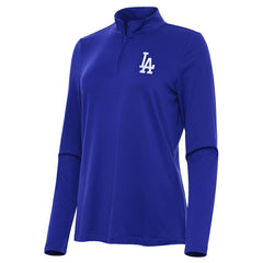 MLB Los Angeles Dodgers Antigua Women's Reprocess Quarter-Zip Top - Royal
