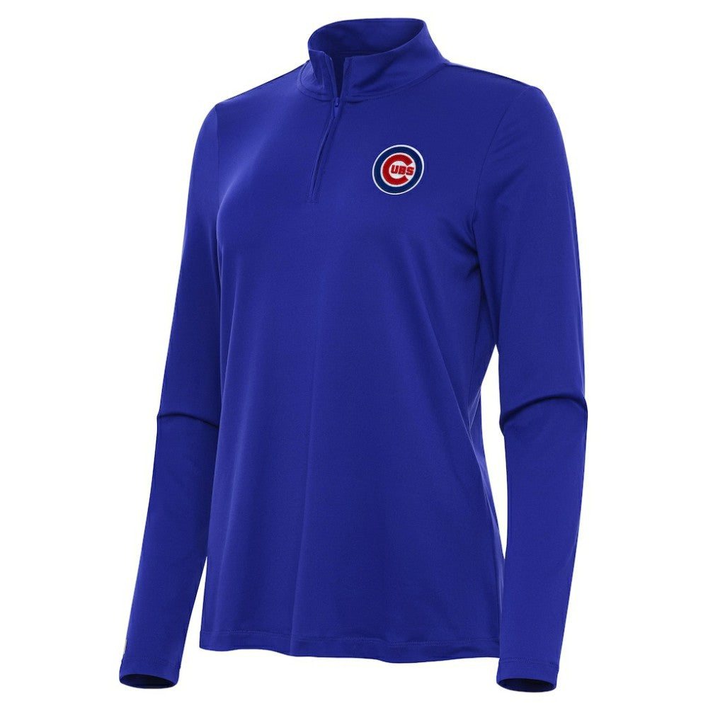 MLB Chicago Cubs Antigua Women's Reprocess Quarter-Zip Top - Royal
