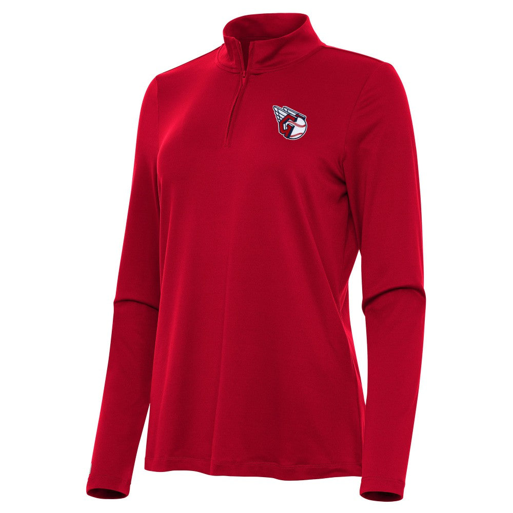 MLB Cleveland Guardians Antigua Women's Reprocess Quarter-Zip Top - Red