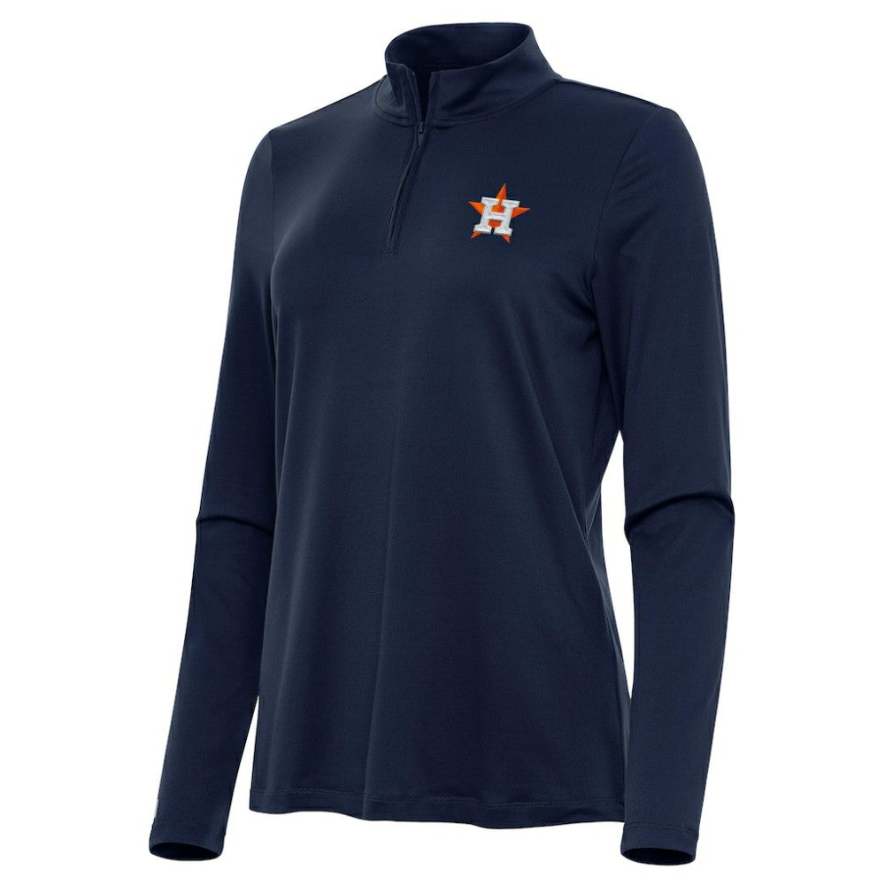 MLB Houston Astros Antigua Women's Reprocess Quarter-Zip Top - Navy