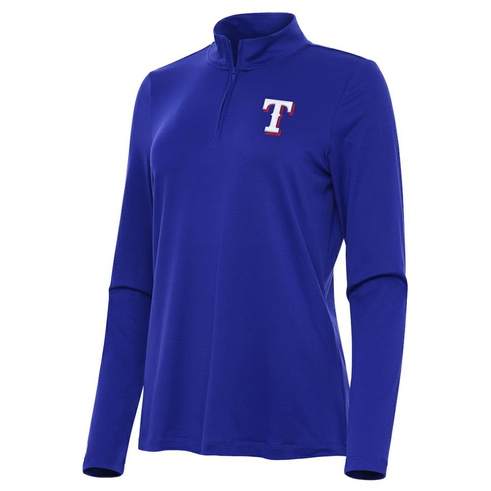MLB Texas Rangers Antigua Women's Reprocess Quarter-Zip Top - Royal