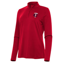 MLB Minnesota Twins Antigua Women's Reprocess Quarter-Zip Top - Red