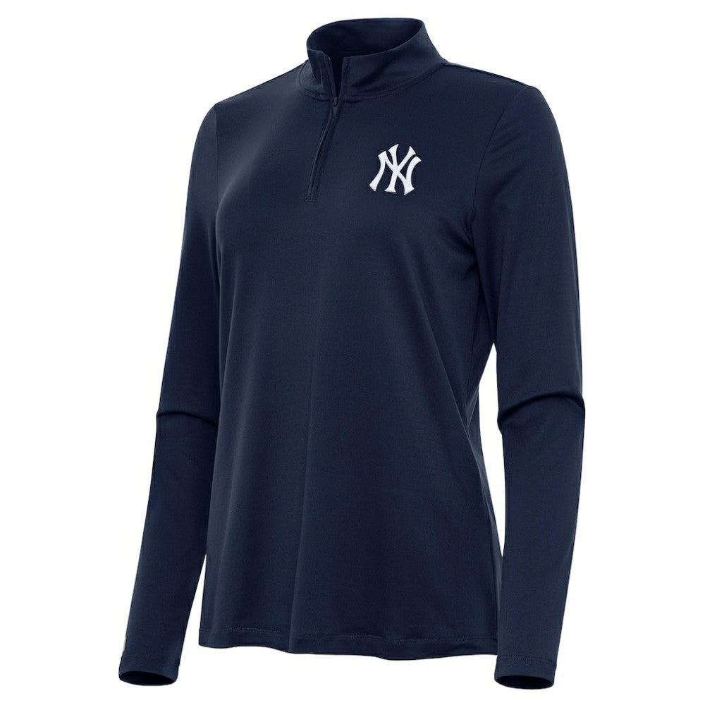 MLB New York Yankees Antigua Women's Reprocess Quarter-Zip Top - Navy
